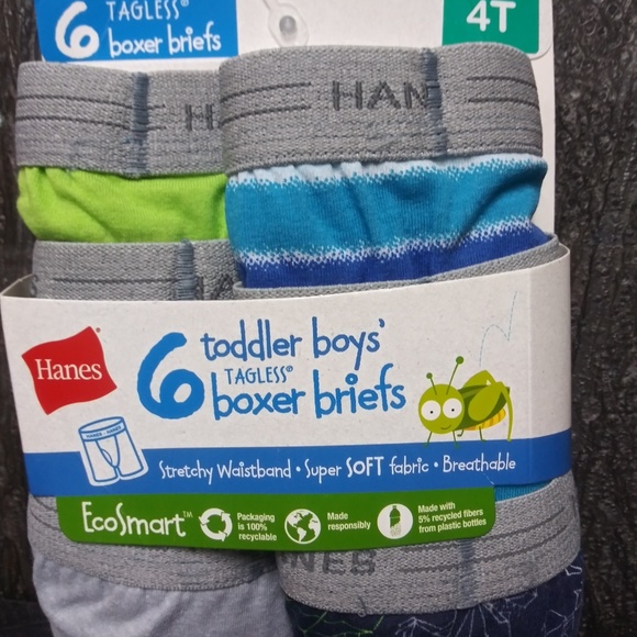 Hanes Other Hanes Toddler Boys Tagless Boxer Briefs Size 4t Poshmark